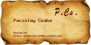 Paczolay Csaba névjegykártya