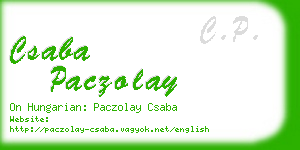 csaba paczolay business card